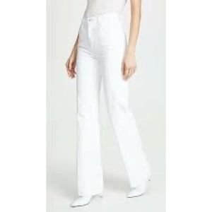 7. J BRAND Jean Women's White High Rise Wide Leg Trouser 27